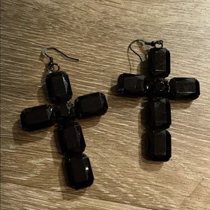 Jeweled Cross earrings